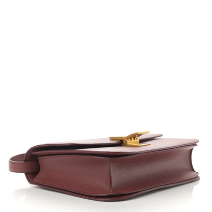 Celine Liege Calfskin Medium Classic Box Flap Bag Burgundy 4 of 11
