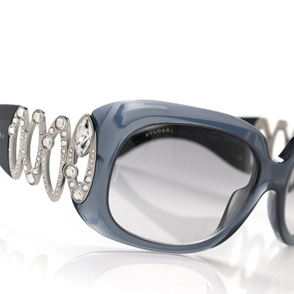 Bulgari Oval Crystal 8016-B Sunglasses Blue 6 of 10