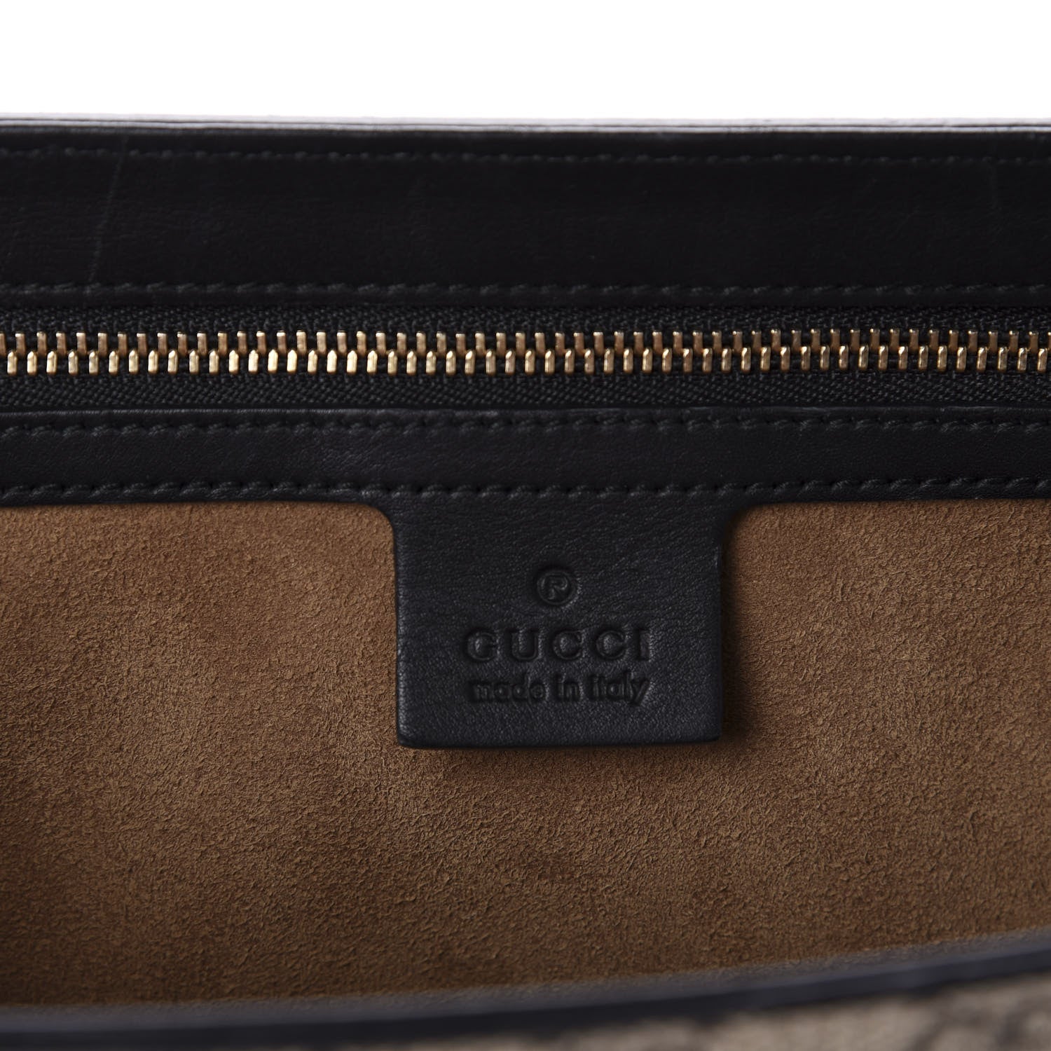 Gucci GG Supreme Monogram Calfskin Medium Padlock Shoulder Bag Beige Black Cuir 10 of 14