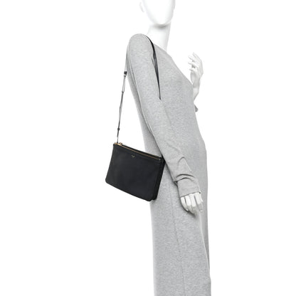 Celine Lambskin Small Trio Crossbody Bag Black 2 of 14