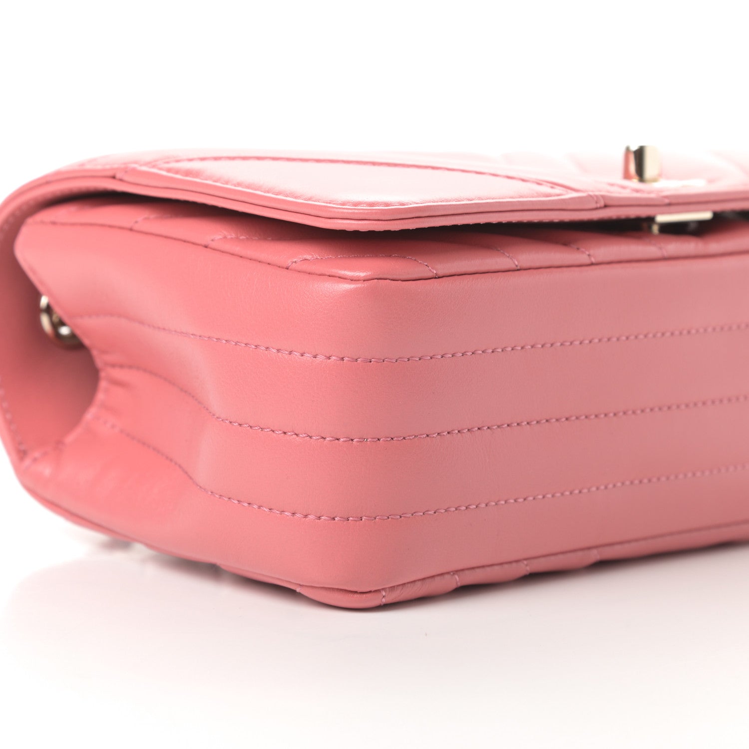 Chanel Calfskin Chevron Quilted Mini Statement Flap Pink 9 of 10