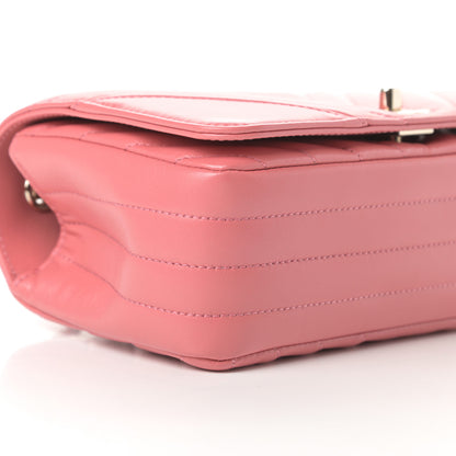 Chanel Calfskin Chevron Quilted Mini Statement Flap Pink 9 of 10