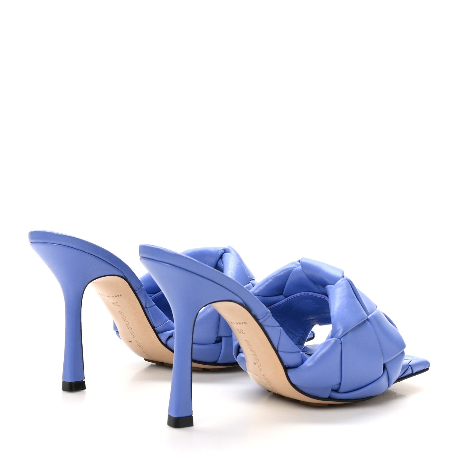 Bottega Veneta Nappa Maxi Intrecciato Lido 90mm Mule Sandals 35 Indigo 5 of 9