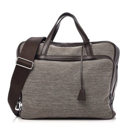 Hermes Toile Trousse Caleche Express Travel Chocolate 1 of 9
