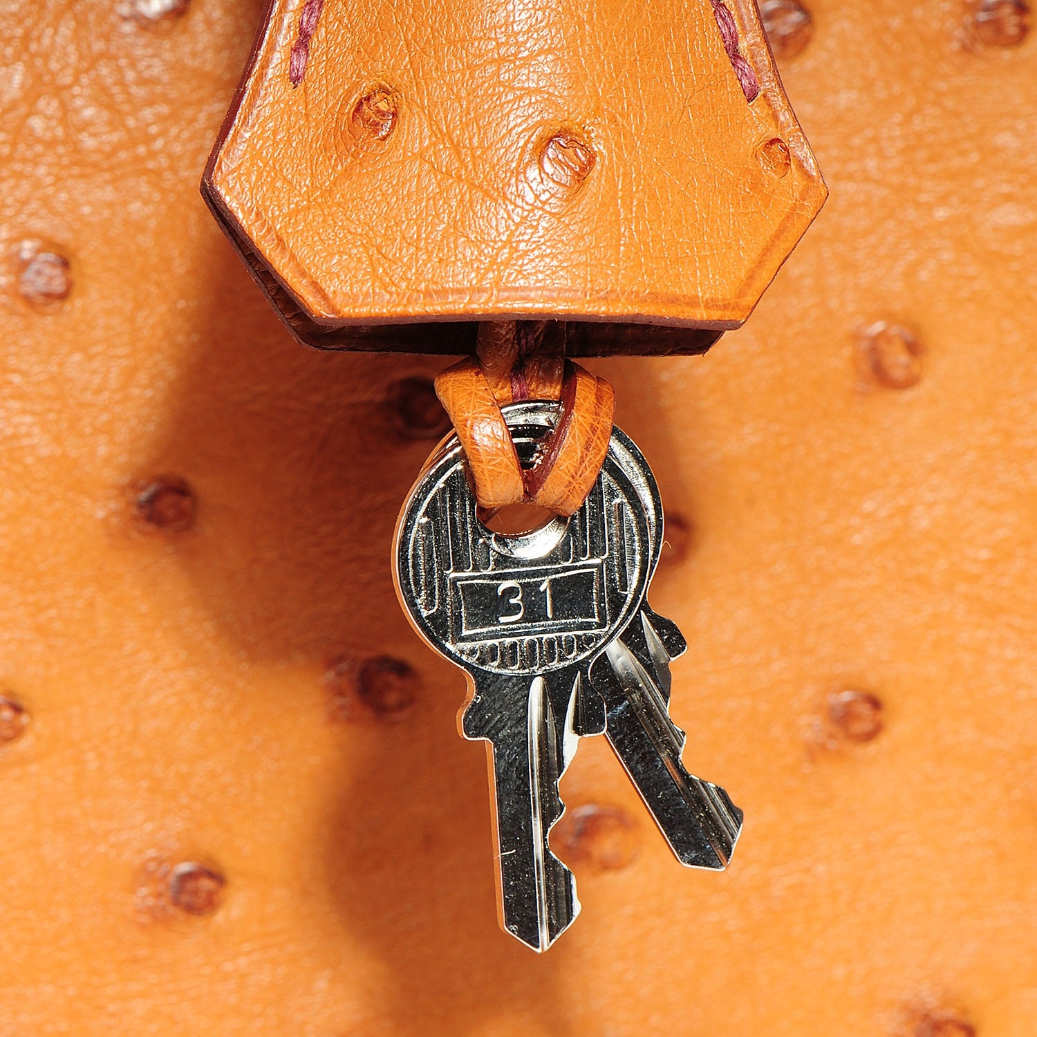 Hermes Ostrich Birkin 30 Cognac 27 of 29