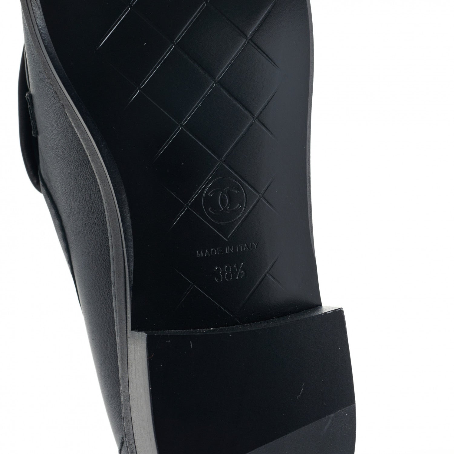 Chanel Lambskin Quilted CC Turnlock Loafers 38.5 Black 6 of 7