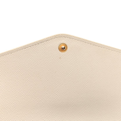 Saint Laurent Grain De Poudre Monogram Uptown Chain Wallet Crema Soft 12 of 12
