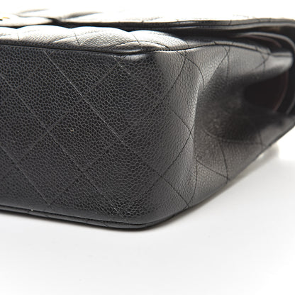 Chanel Caviar Quilted Jumbo Double Flap Black 10 of 11