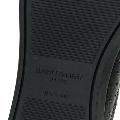 Saint Laurent Calfskin Womens Andy Pearl Low Top Sneakers 36.5 Black 8 of 9