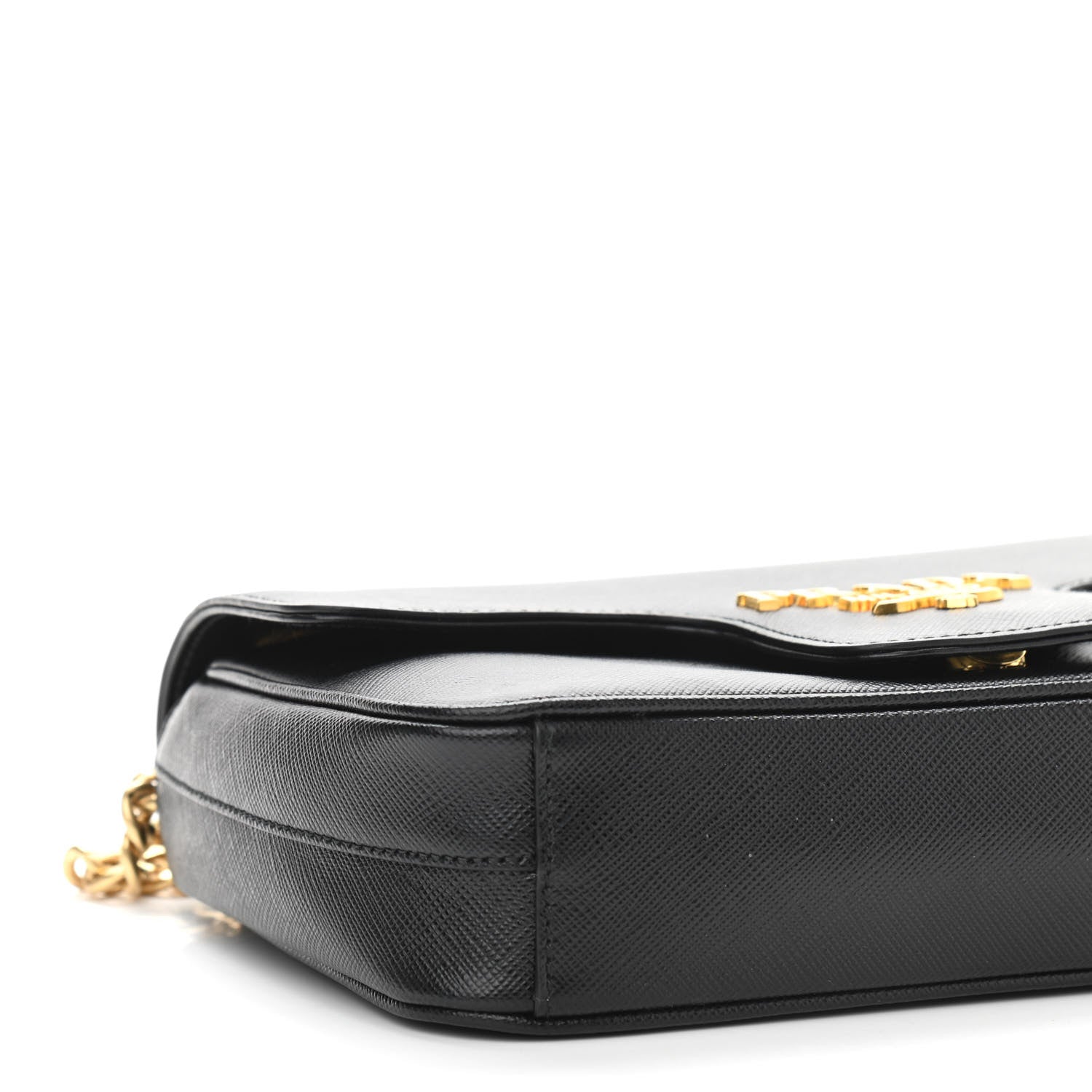 Prada Saffiano Flap Shoulder Bag Black 5 of 10