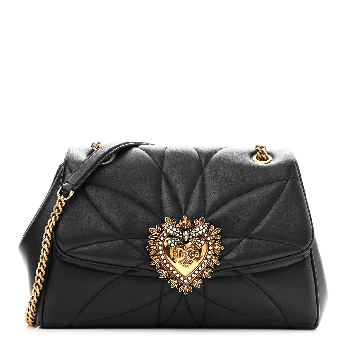Nappa Quilted Large Devotion Bag Black