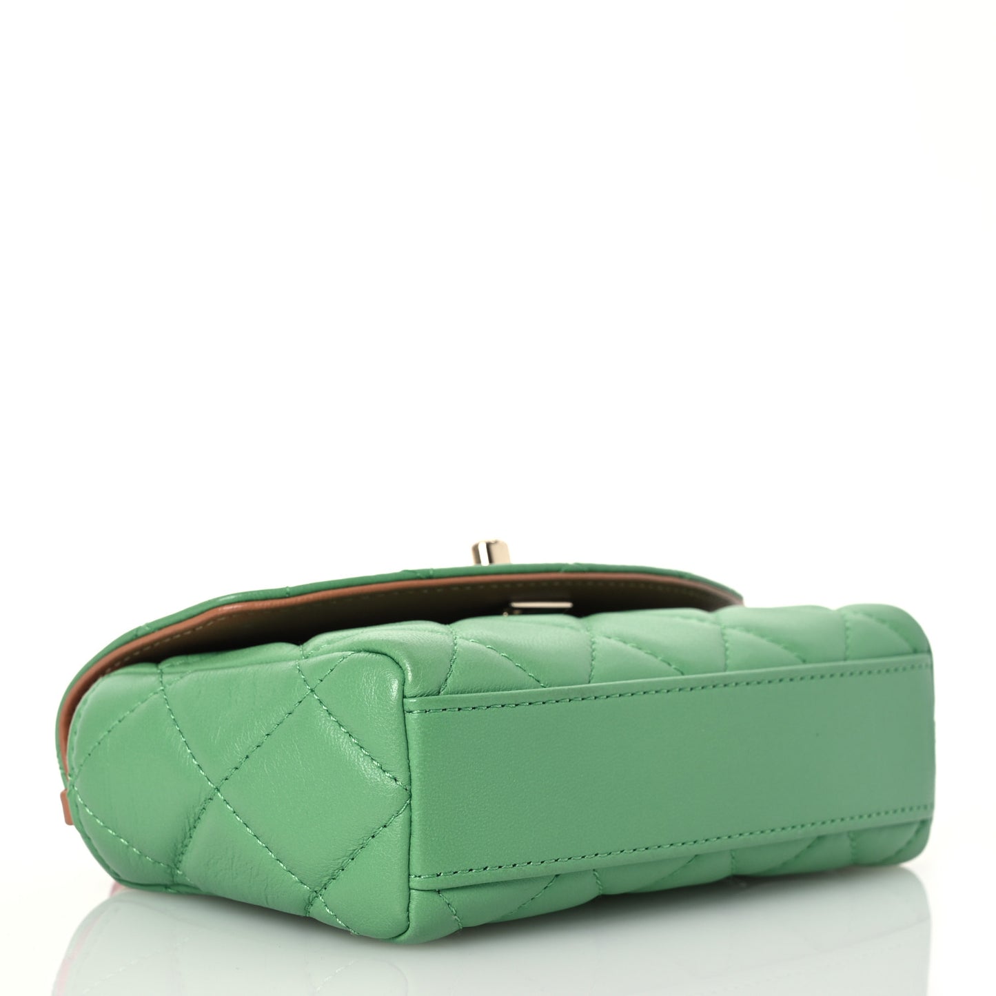 Lambskin Mixed Fibers Quilted Small Cocovado Flap Green