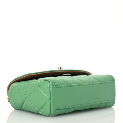 Chanel Lambskin Mixed Fibers Quilted Small Cocovado Flap Green 4 of 11