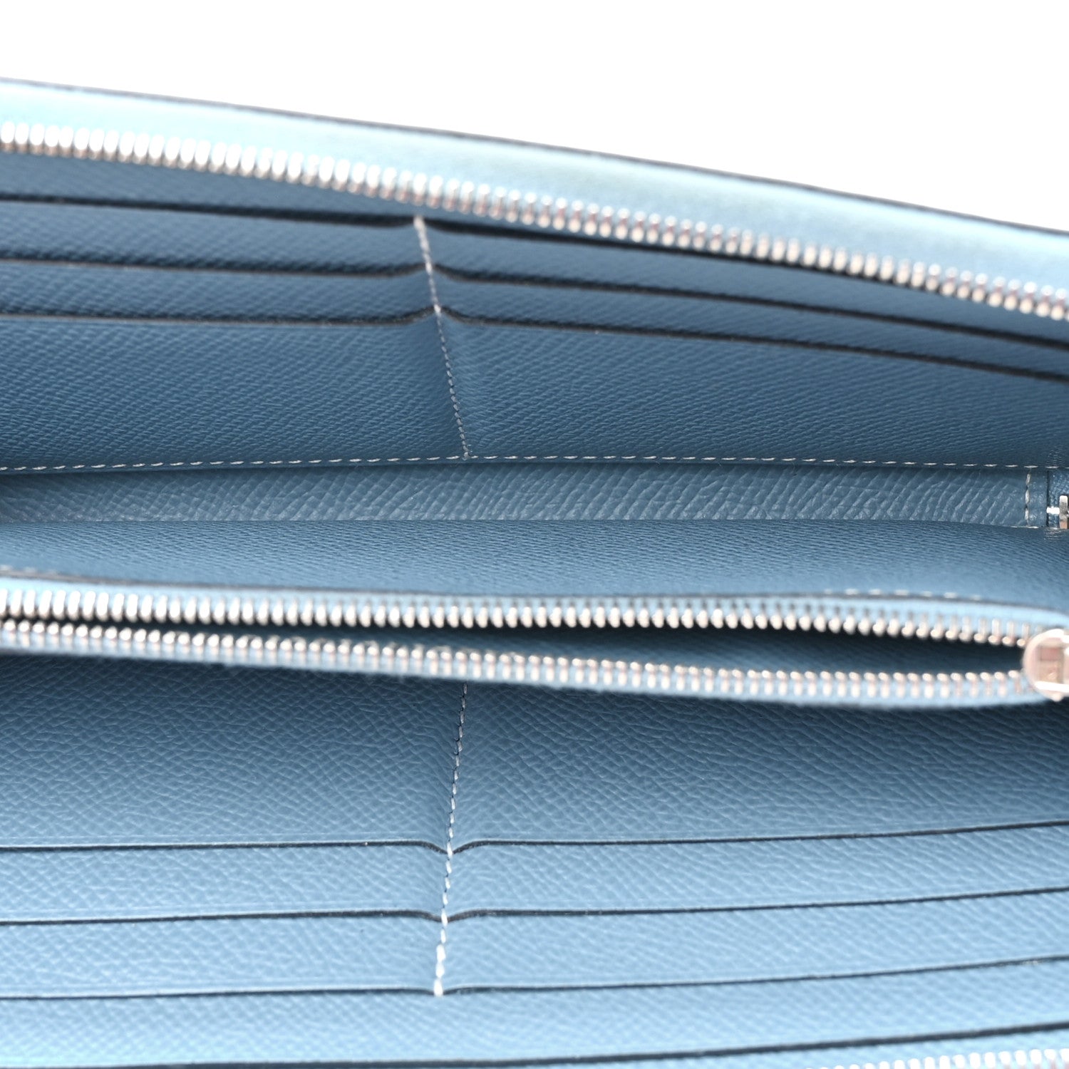 Hermes Epsom Azap Wallet Blue Jean 5 of 14