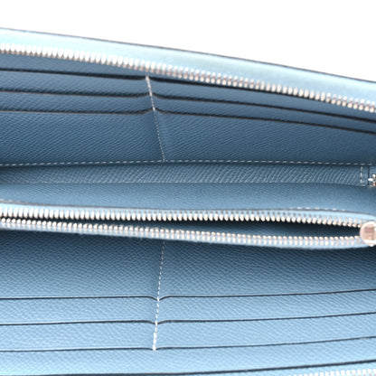 Hermes Epsom Azap Wallet Blue Jean 5 of 14
