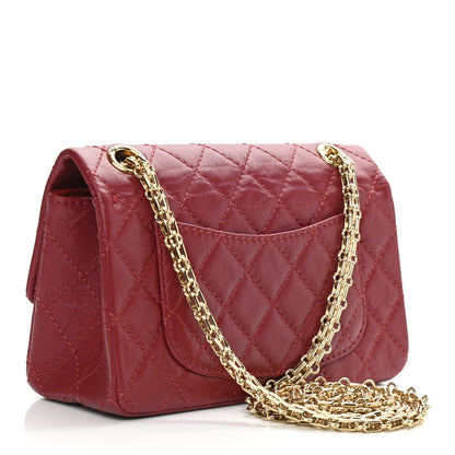 Chanel Aged Calfskin Quilted 2.55 Reissue Mini Flap Red 3 of 10