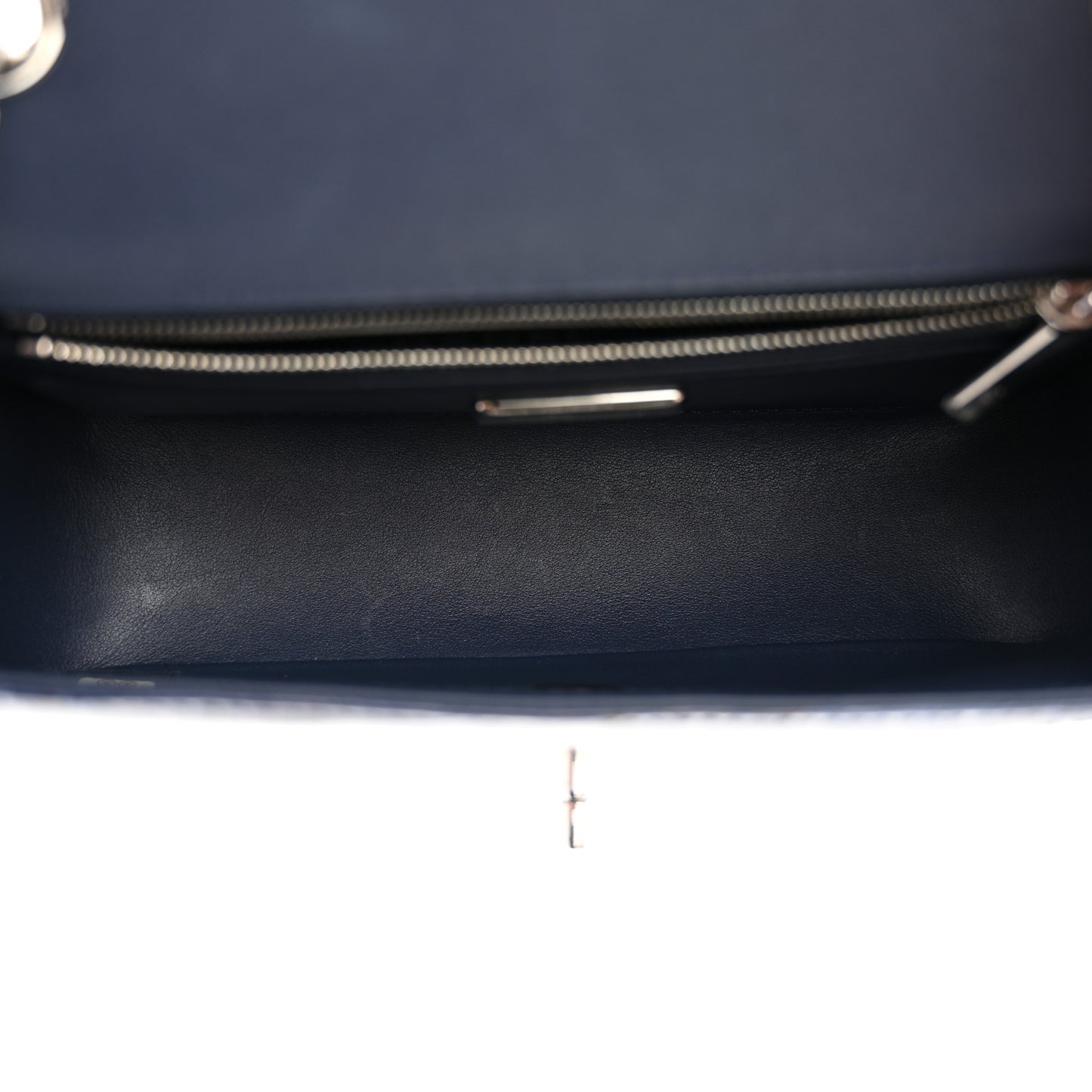 Shiny Alligator Mini Rectangular Flap Blue