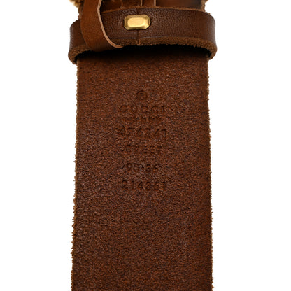 Gucci Calfskin Crystal Double G 40mm Belt 90 36 Brown Multicolor 3 of 5