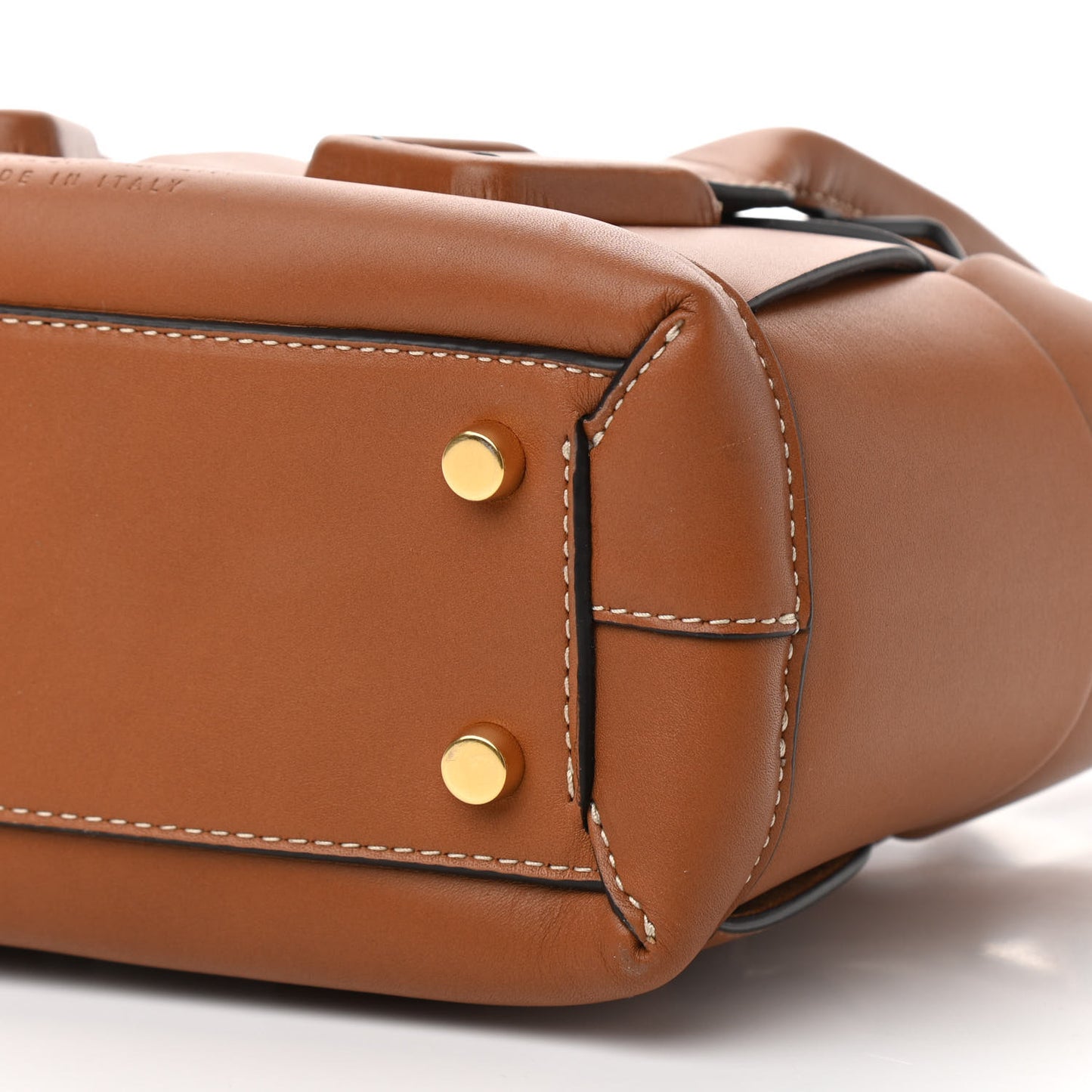 French Calfskin Maxi Intrecciato Mini Arco Wood