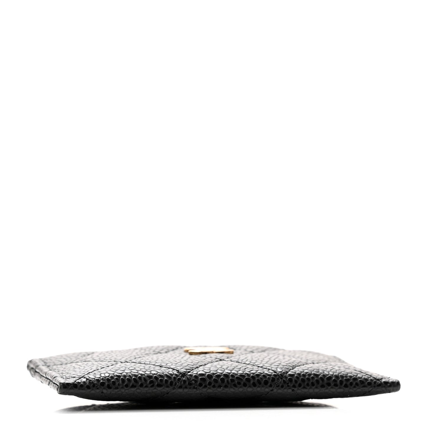 Caviar Quilted Card Holder Black