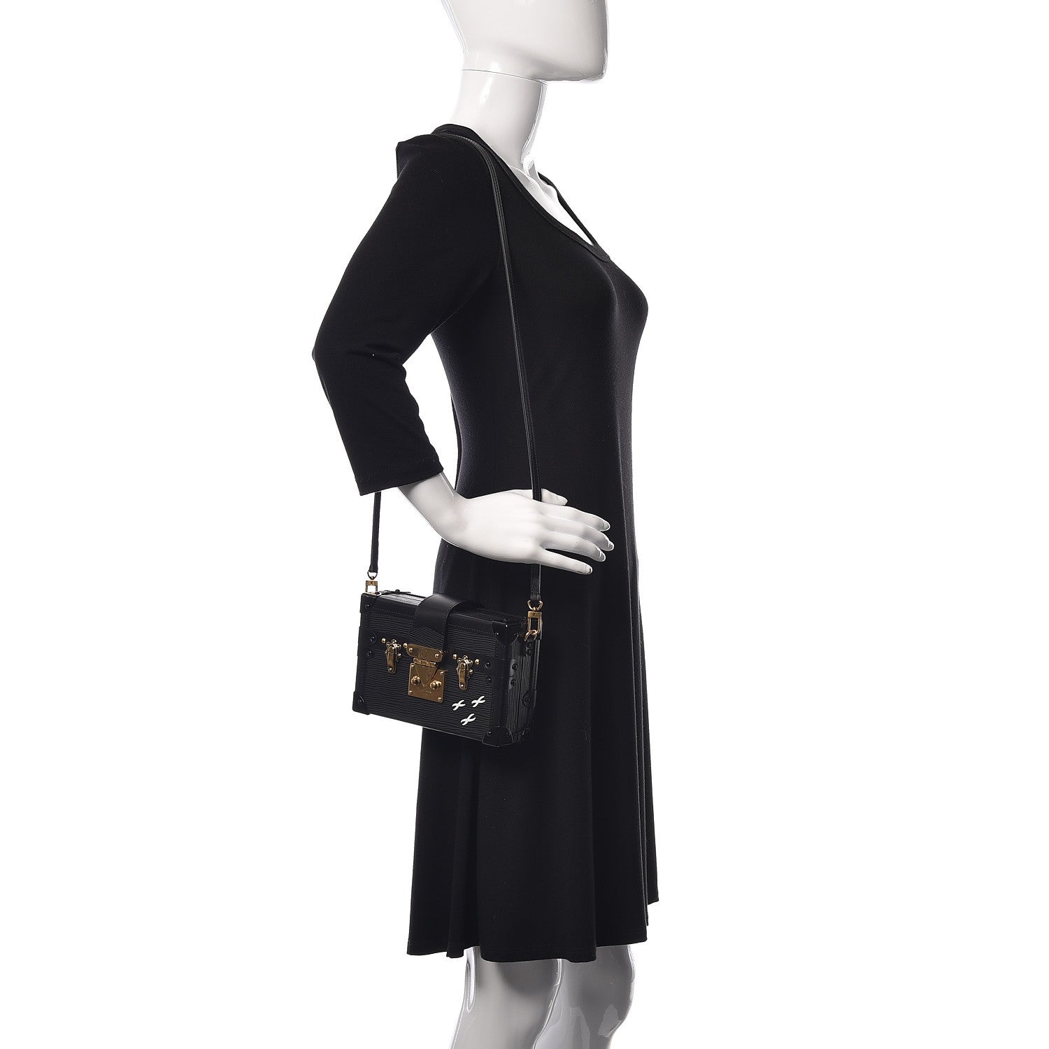 Louis Vuitton Epi Petite Malle Black 2 of 13