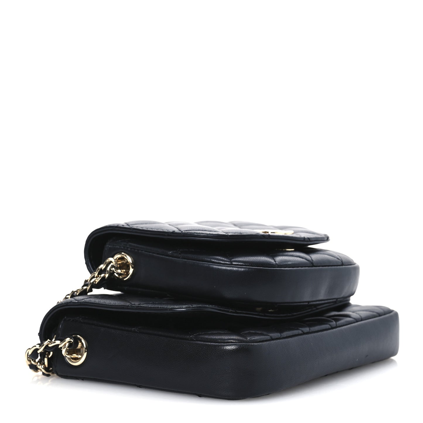 Lambskin Quilted Side Packs Black