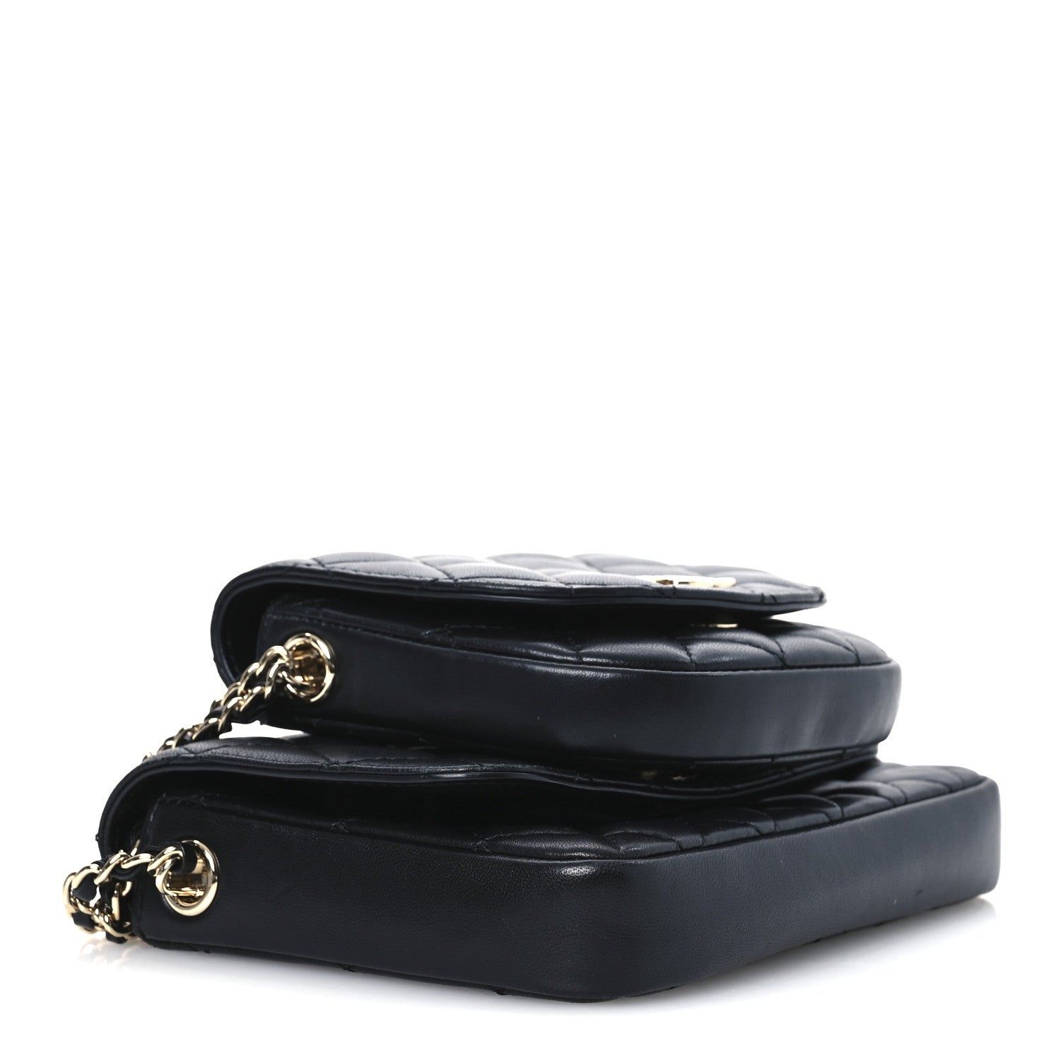 Chanel Lambskin Quilted Side Packs Black 4 of 11