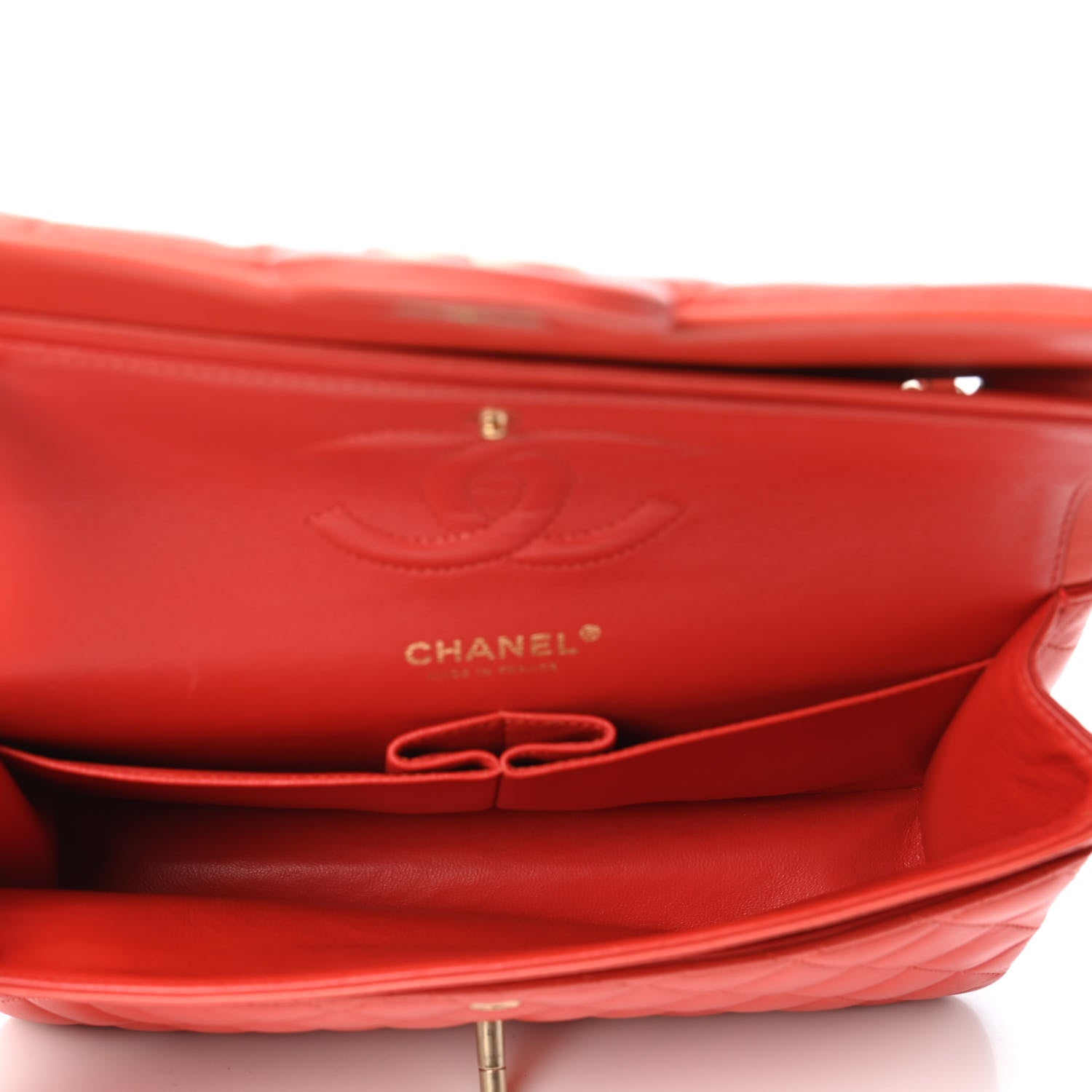 Chanel Lambskin Quilted Medium Double Flap Red 4 of 5