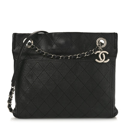 Chanel Caviar Stitched Small CC Pocket Shoulder Black 1 of 9