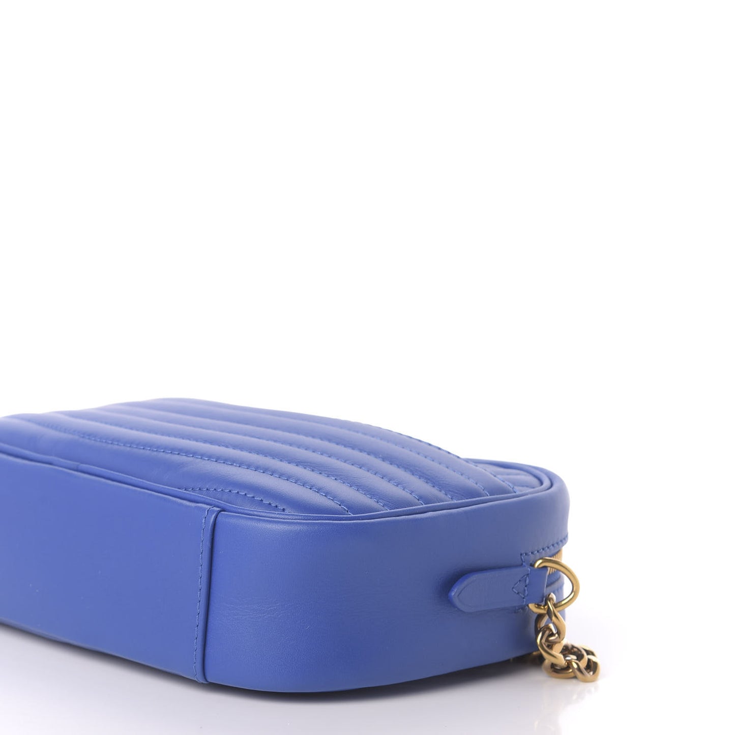 Calfskin New Wave Camera Bag Bleu Neon
