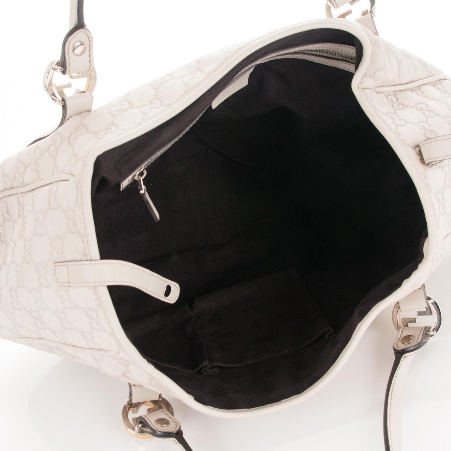 Gucci Guccissima Medium Twins Shoulder Bag Off White 5 of 7