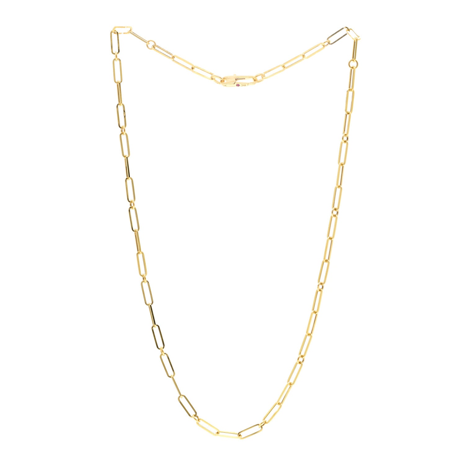 Roberto Coin 18K Yellow Gold Paper Clip Link Necklace 3 of 5