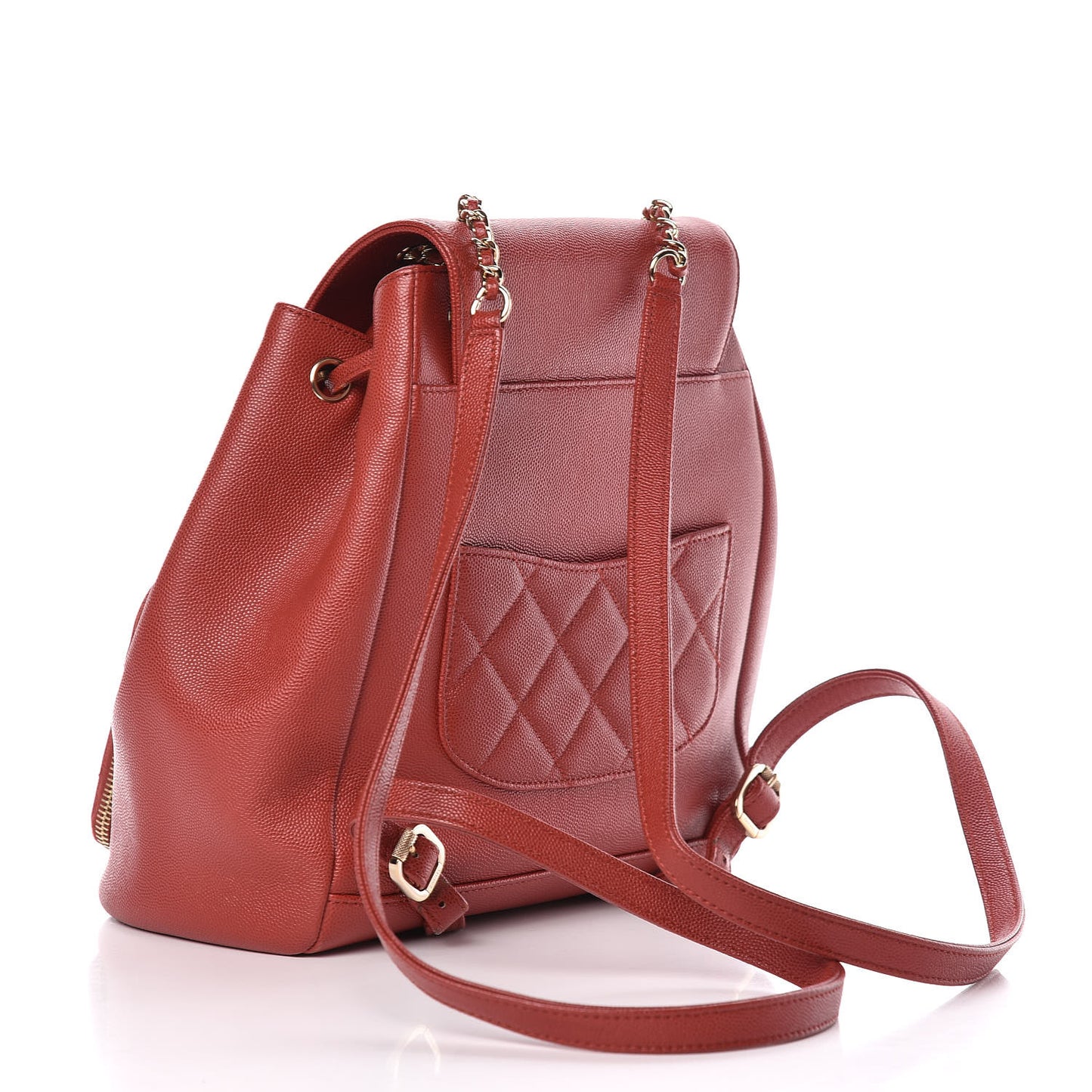 Caviar Quilted Business Affinity Backpack Burgundy