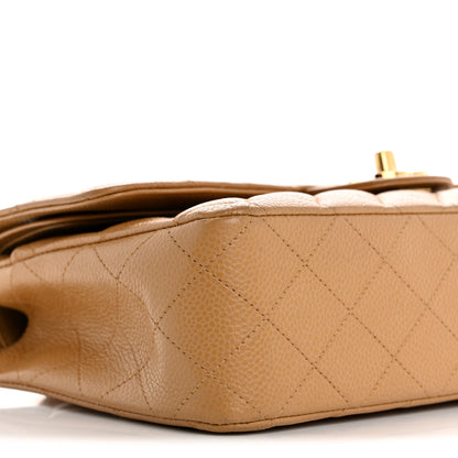 Chanel Caviar Quilted Medium Double Flap Beige 9 of 13