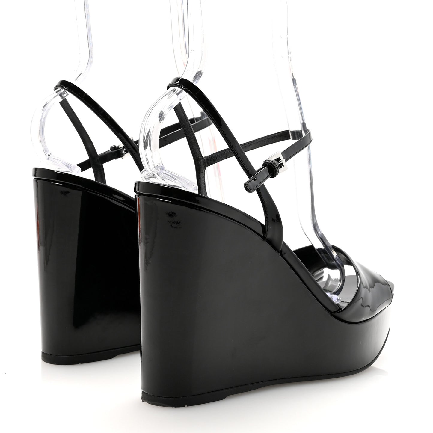 Vernice Platform Wedge Sandals 38.5 Black