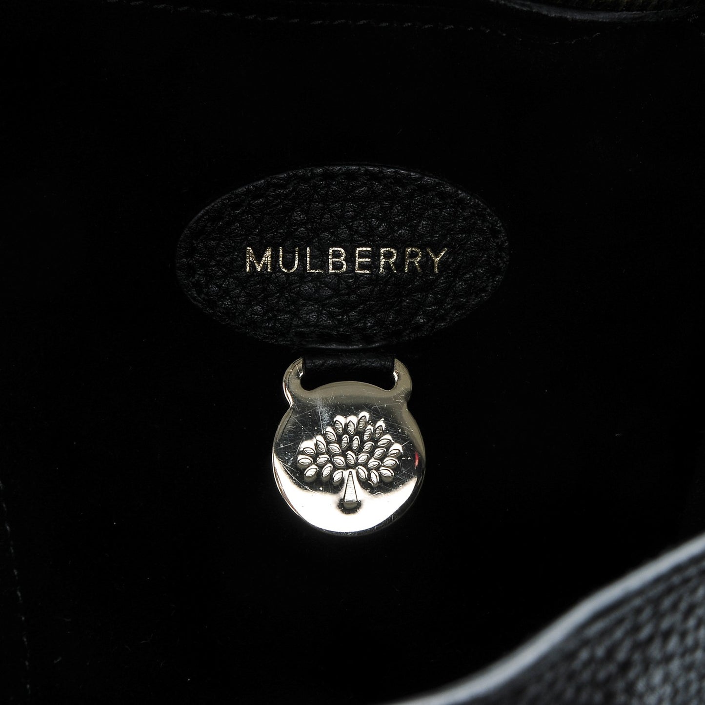 Spongy Pebbled Leather Bayswater Black