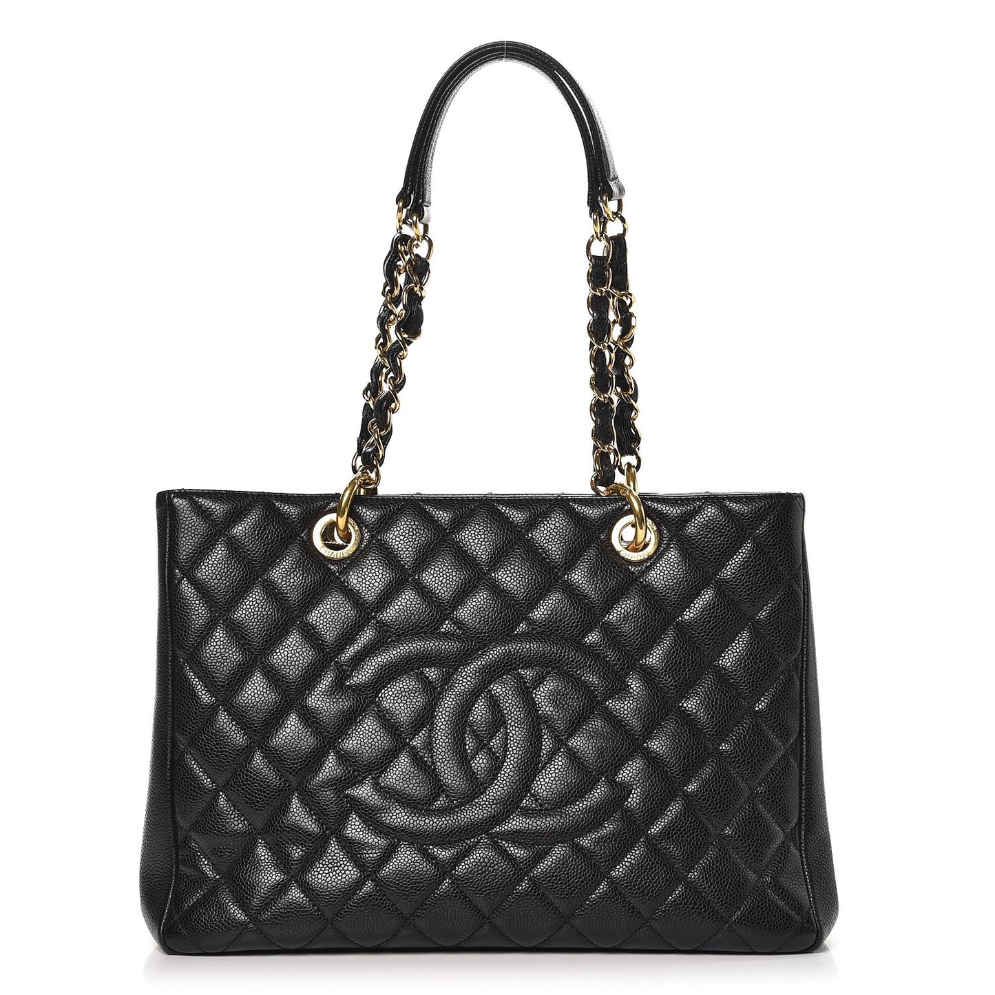 Caviar Quilted Grand Shopping Tote GST Black