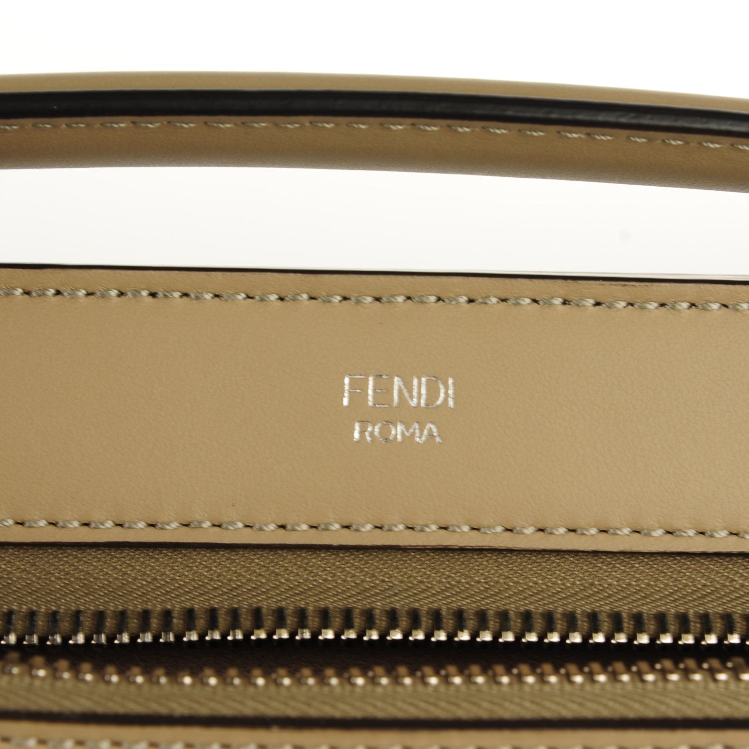 Fendi Vitello Baltico Dolce DotCom Satchel Tortora Papavero 6 of 9