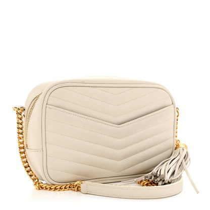 Saint Laurent Grain De Poudre Matelasse Monogram Mini Lou Camera Bag Crema Soft 3 of 10