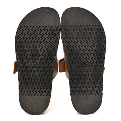 Hermes Calfskin Womens Chypre Sandals 40 Naturel 7 of 10