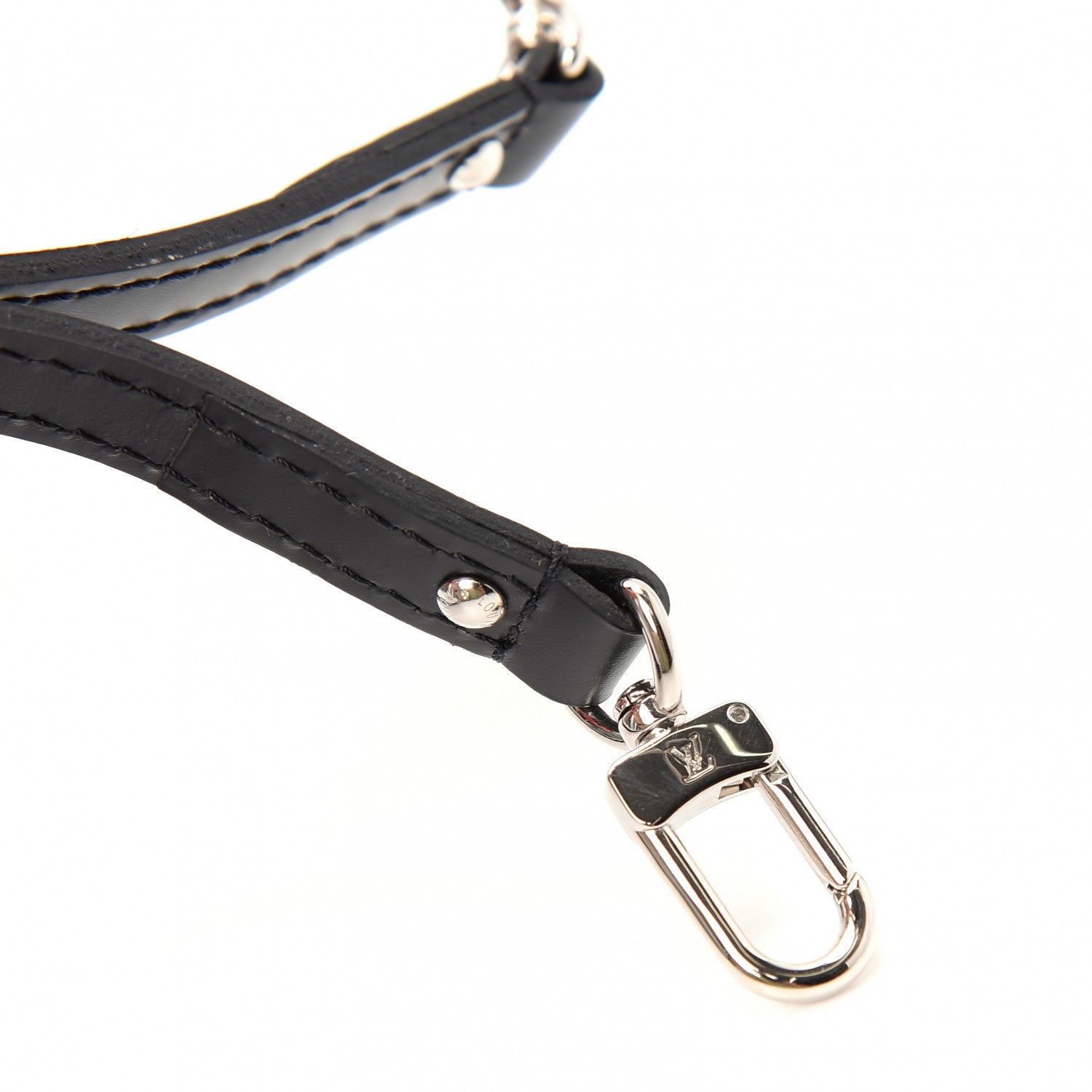 Louis Vuitton Calfskin Alma BB Shoulder Strap Black 4 of 4