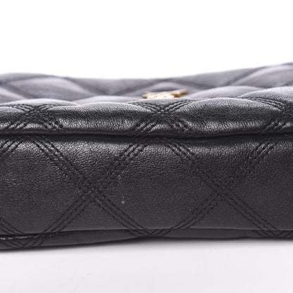 Saint Laurent Grained Lambskin Quilted Mini Becky Double Zip Bag Black 11 of 14