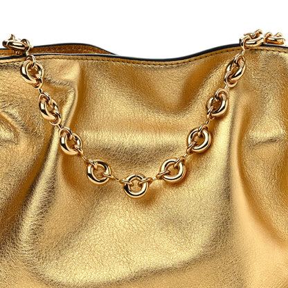 Loewe Metallic Calfskin Mini Chain Flamenco Knot Clutch Gold 8 of 10