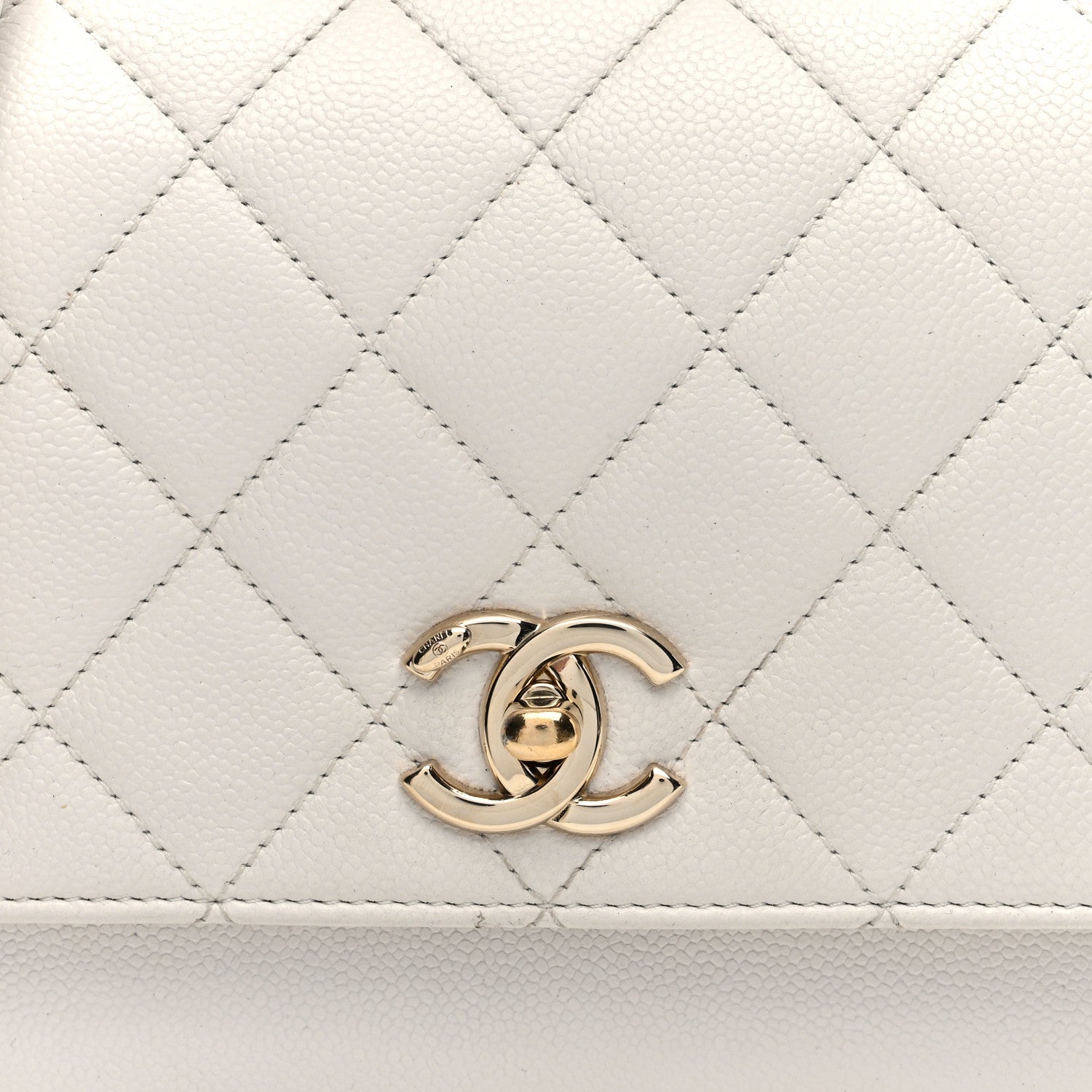 Chanel Caviar Quilted Medium Business Affinity Flap White 8 of 11