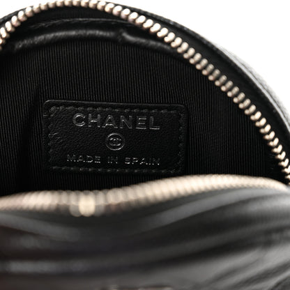 Chanel Iridescent Caviar Quilted Zip Around Classic Coin Purse Black 6 of 8