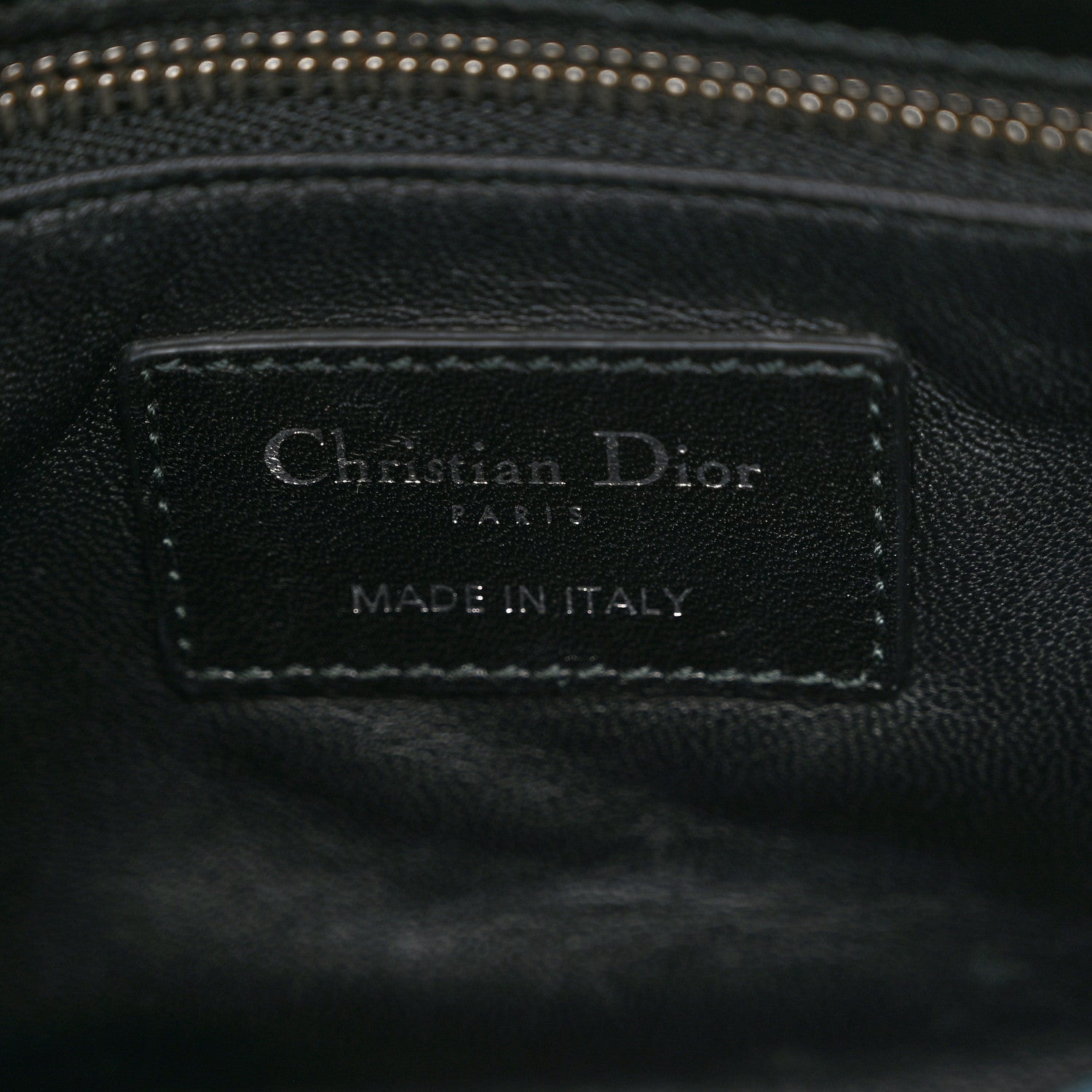 Christian Dior Lambskin Satin Sequin Floral Mini Lady Dior Black 6 of 11