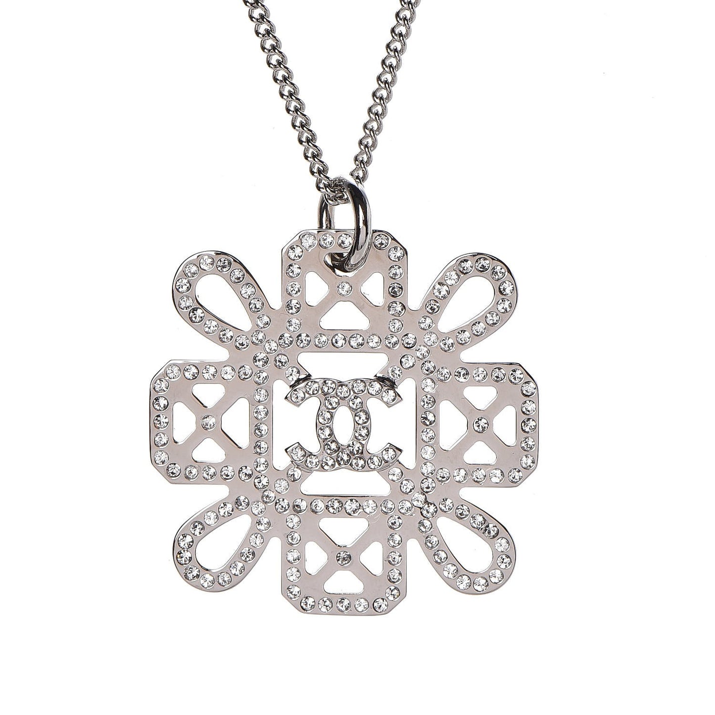 Crystal Strass Necklace Silver