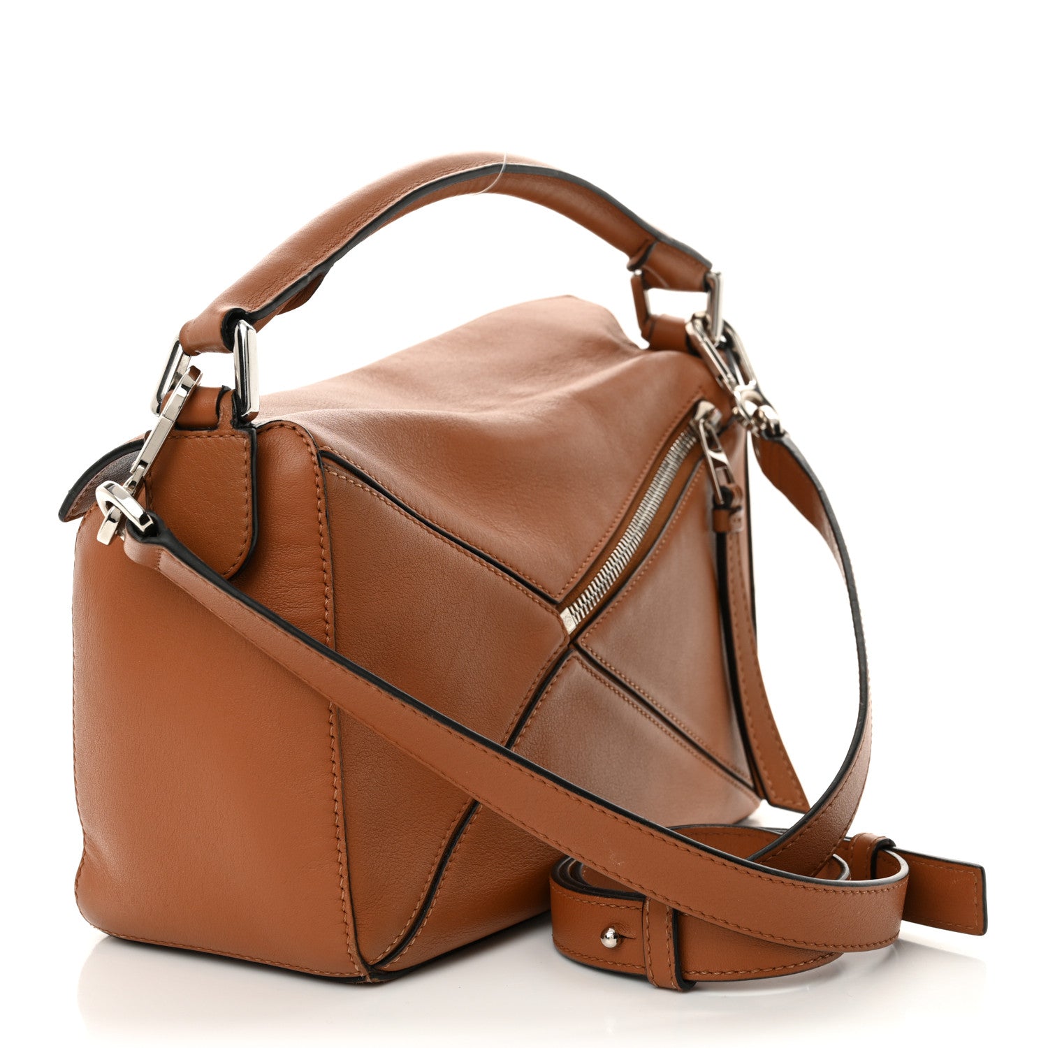 Loewe Calfskin Small Puzzle Bag Tan 3 of 15