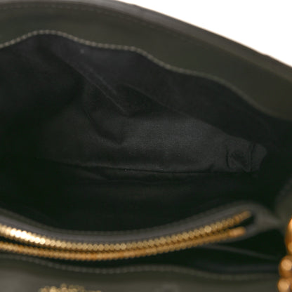 Saint Laurent Calfskin Y Quilted Monogram Small Loulou Chain Satchel Grey Khaki 5 of 8