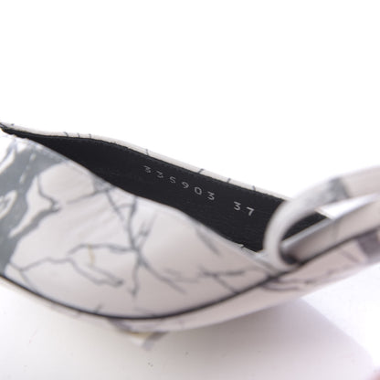 Balenciaga Nappa Imprime Marble Ankle Strap Pump 37 Blanc 7 of 8